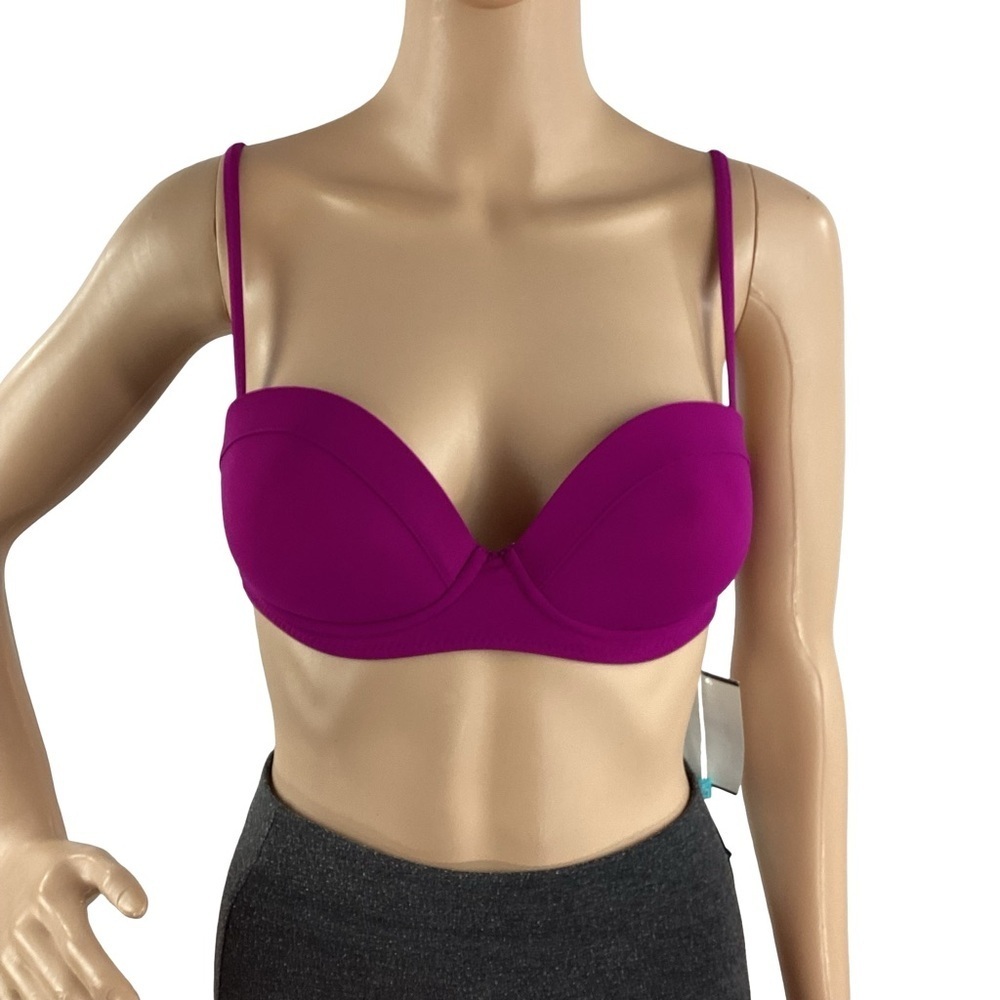 WET Swimwear Aspen Top Magenta Bikini Bra Swim Top Size M